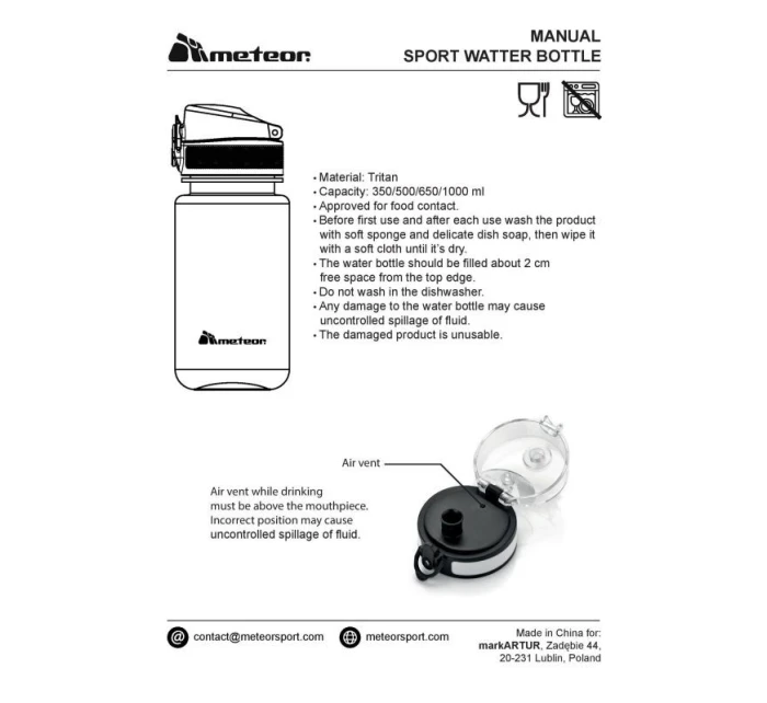 Sportovní láhev Meteor 650 ml tmavě zelená