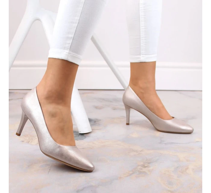 Sergio Leone W 1336 zlaté jehlové podpatky Sergio Leone W 1336 zlaté jehlové podpatky