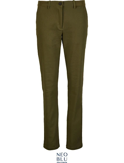 Women Dámské chino kalhoty deep khaki model 22500241 - NEOBLU Women Dámské chino kalhoty deep khaki model 22500241 - NEOBLU