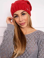 Čepice s fleecem Justyna K253 malinová