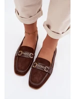 Dámské Mokasíny S Ozdobou Hnědé Palerina Dámské Mokasíny S Ozdobou Hnědé Palerina