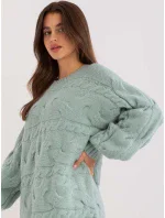 Sweter AT SW model 18917494 mietowy - FPrice Sweter AT SW model 18917494 mietowy - FPrice