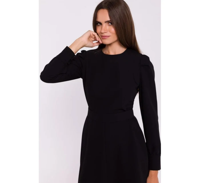 Rozšířené šaty model 21007378 černé - STYLOVE