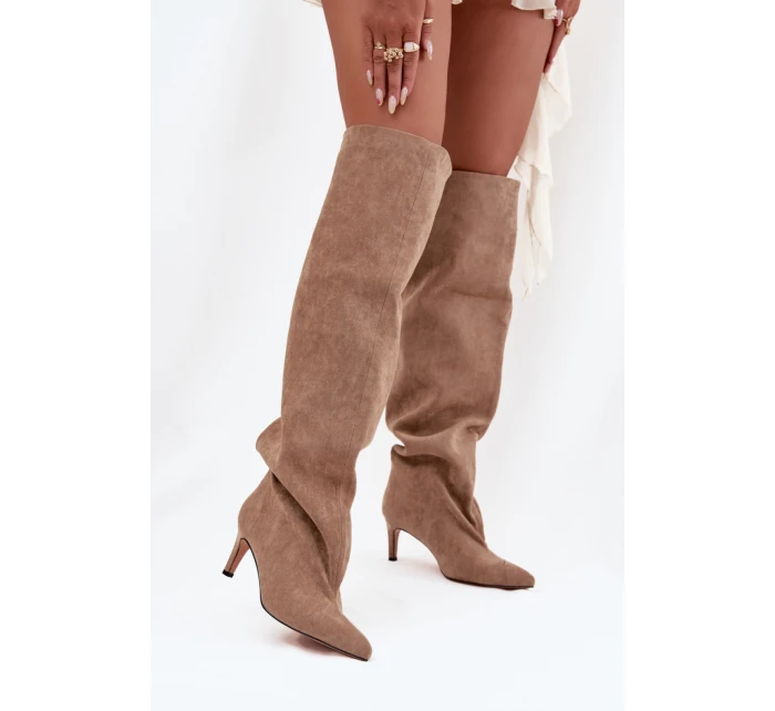 Kozačky na podpatku  model 216997 Step in style