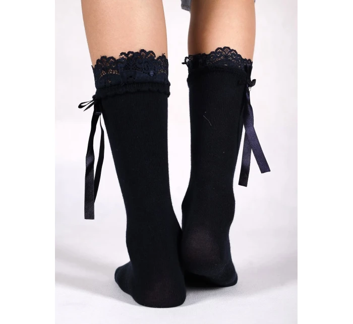 YOCLUB SKA-0163G Dívčí podkolenky s mašlí 31-34