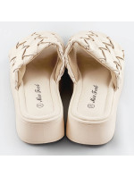 Béžové dámské pantofle na platformě model 17352370 - Mix Feel