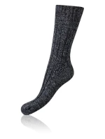 Zimní unisex ponožky NORWEGIAN STYLE SOCKS - BELLINDA -  černá