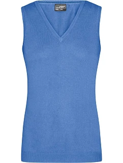 Daiber JN 656 Dámská svetrová vesta s výstřihem do V 02.0656 glacier blue