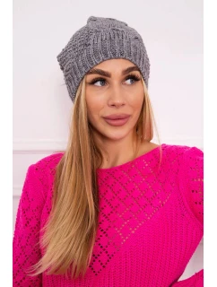 Sandra model 18750729 tmavě šedá fleecová čepice - K-Fashion
