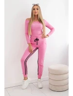 Sada s dvojitými pruhy světle růžová Sada s dvojitými pruhy světle růžová