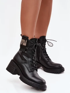 Kožené dámské workery na s ozdobným detailem  bordó model 21713665 - Artiker