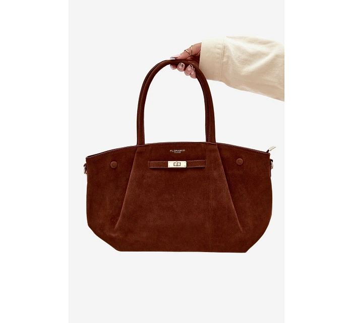 Shopper kabelka z imitace semiše Camel model 22111604 - Flora&Co