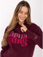 Mikina D10608BC02801A4NO bordó Mikina D10608BC02801A4NO bordó