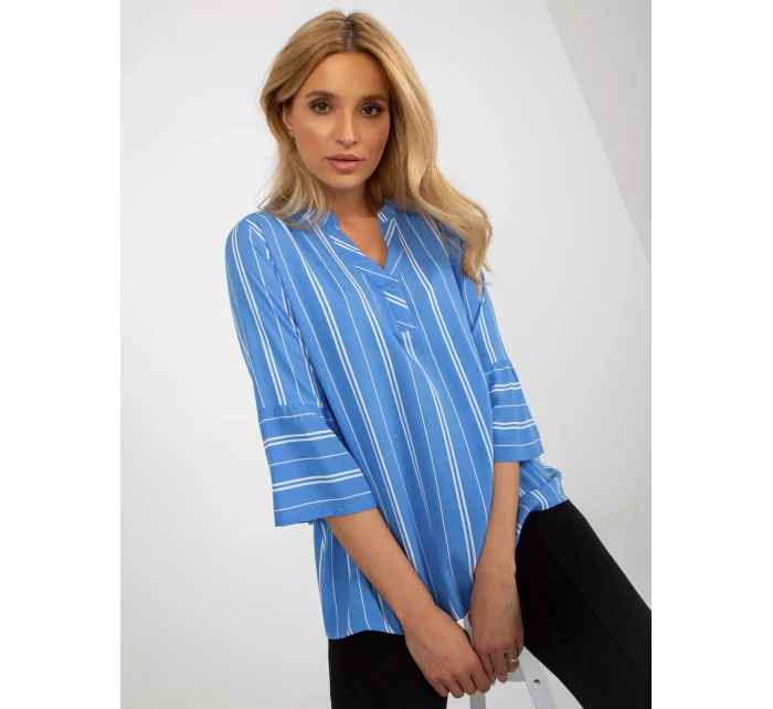 Dámská halenka D73771M11062C modrá - FPrice Dámská halenka D73771M11062C modrá - FPrice