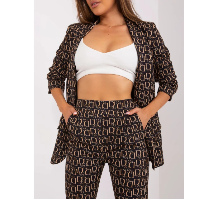 DHJ kalhoty SP 13926 5.62P černá a béžová DHJ kalhoty SP 13926 5.62P černá a béžová