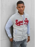 Pánská mikina na zip v barvě ecru Dstreet model 21966763 - FashionStreet