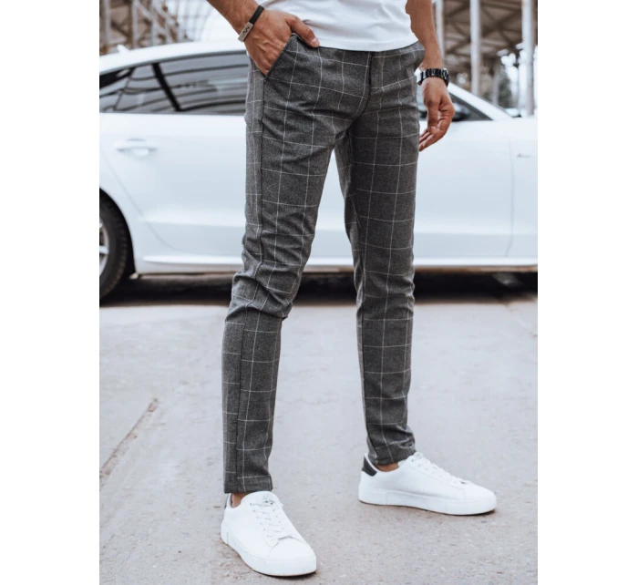 Pánské volnočasové kalhoty tmavě šedé FashionStreet UX4396