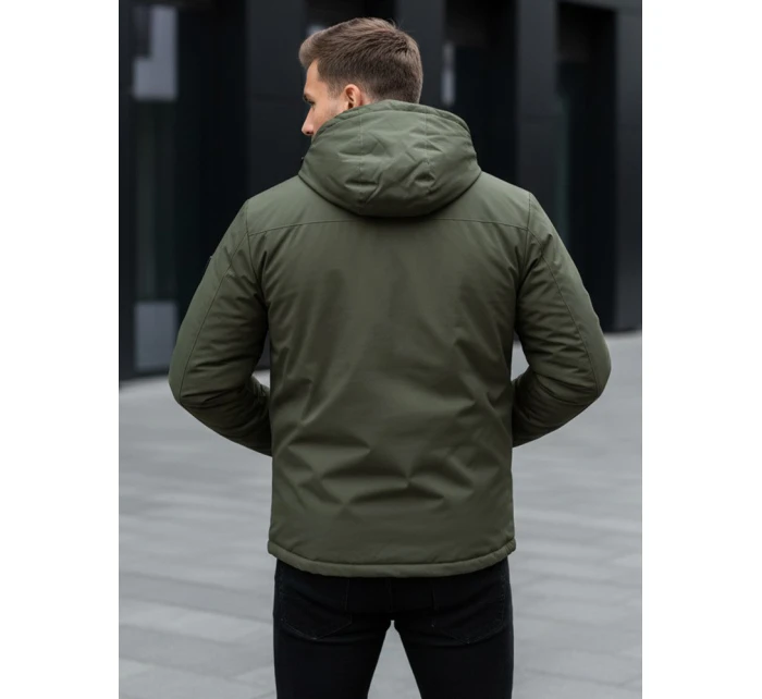 Pánská zimní bunda s kapucí zelená FashionStreet TX5118