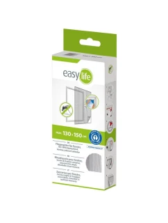 MOSKYTIÉRA DO OKNA 130X150 BÍLÝ POLYESTER + PÁSEK NA SUCHÝ ZIP