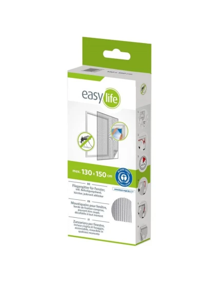 MOSKYTIÉRA DO OKNA 130X150 BÍLÝ POLYESTER + PÁSEK NA SUCHÝ ZIP