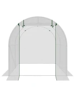 ZAHRADNÍ TUNEL 200x200x200 cm PE BÍLÁ OCELOVÁ KONSTRUKCE