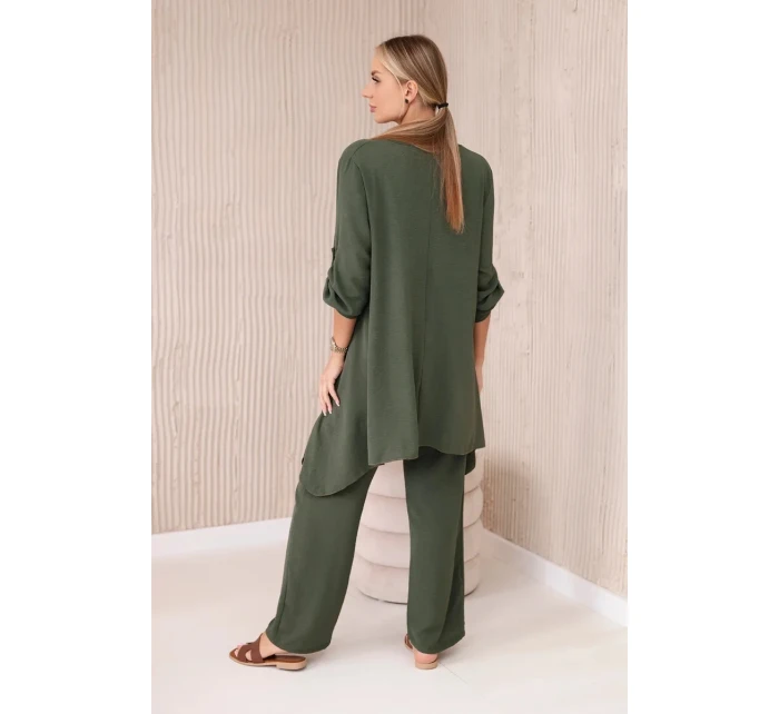 Sada halenky + kalhot s přívěskem khaki