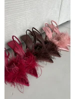 Lodičky s a patou bordó model 21715210 - Boto