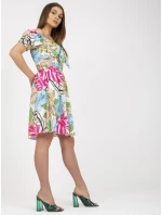 Šaty DHJ SK 15836.51 bílá a modrá