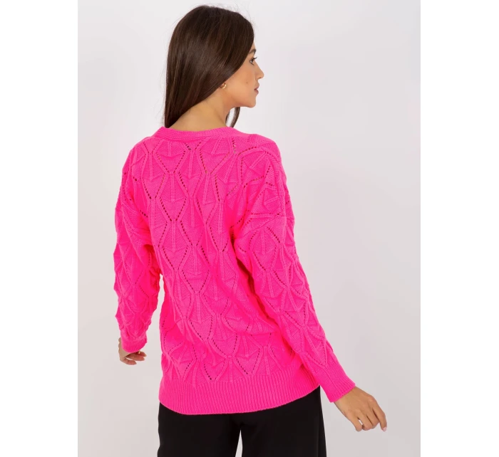 Dámský svetr LC SW 803 fluo růžový