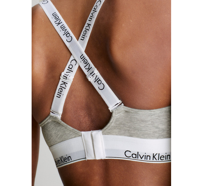 Dámská podprsenka Bralette Modern Cotton 000QF7059EP7A šedá - Calvin Klein