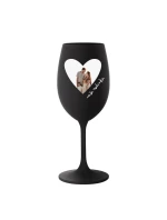 Personalizovaná sklenice s výřezem fotky na podkladu