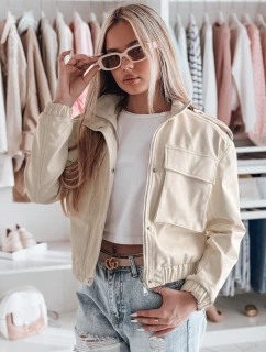 Dámská krátká oversize bunda typu bomber MOTORES bílá FashionStreet TY4798