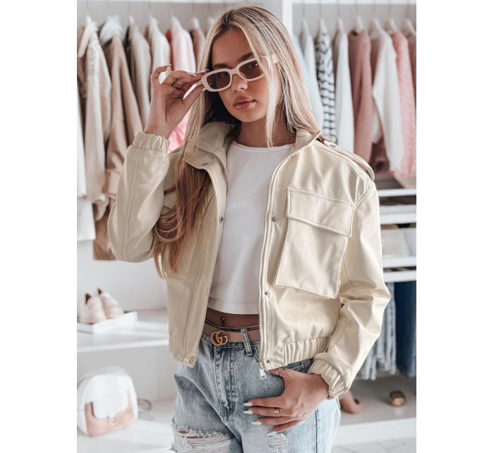 Dámská krátká oversize bunda typu bomber MOTORES bílá FashionStreet TY4798