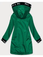 Tenká zelená dámská bunda s ozdobnou lemovkou (B8145-10)