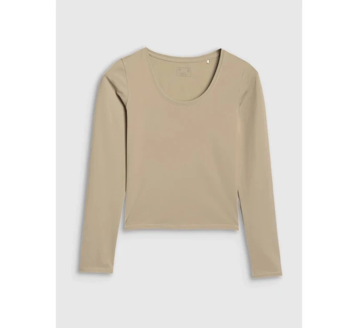 Dámské hladké tričko s dlouhým rukávem model 21436420 - 4F