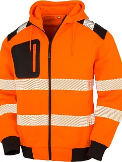 Result R 503X Bezpečnostní mikina s kapucí 30.503X fluorescent orange/black