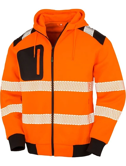 Result R 503X Bezpečnostní mikina s kapucí 30.503X fluorescent orange/black Result R 503X Bezpečnostní mikina s kapucí 30.503X fluorescent orange/black