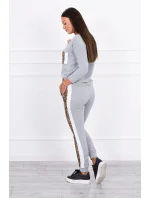 Sada s leopardím potiskem šedá Sada s leopardím potiskem šedá