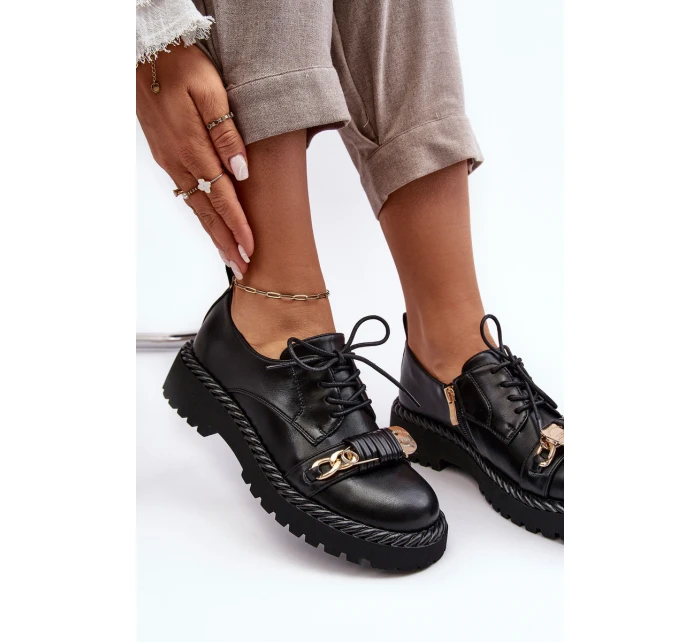 Dámské kožené polobotky D&A MR870-80 Černé