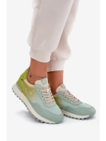 Kožené Sportovní Boty S Dámské  Zelené model 21691280 - VINCEZA