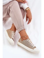 Dámské Textilní Tenisky Big Star RR274795 Béžové Dámské Textilní Tenisky Big Star RR274795 Béžové