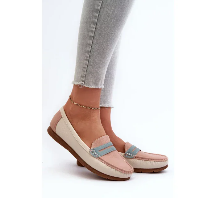 Dámské mokasíny z eko kůže růžové Vikitara