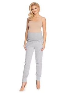 Dámské těhotenské kalhoty 0173 Šedá - PeeKaBoo