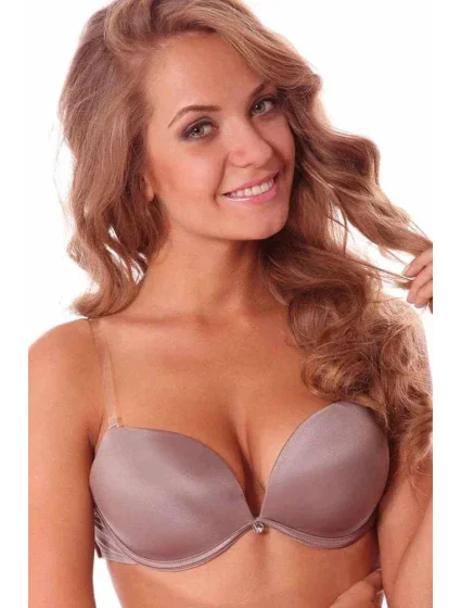 Dámská podprsenka model 18520577 Double hnědá mocca - Lormar Dámská podprsenka model 18520577 Double hnědá mocca - Lormar