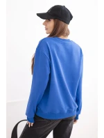 Dámská mikina z pružného bavlněného materiálu s kulatým výstřihem bílá Dámská mikina z pružného bavlněného materiálu s kulatým výstřihem bílá