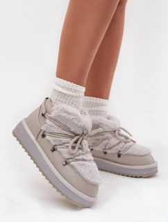 Nízké sněhule na platformě s  světle šedé model 21714124 - D.Franklin