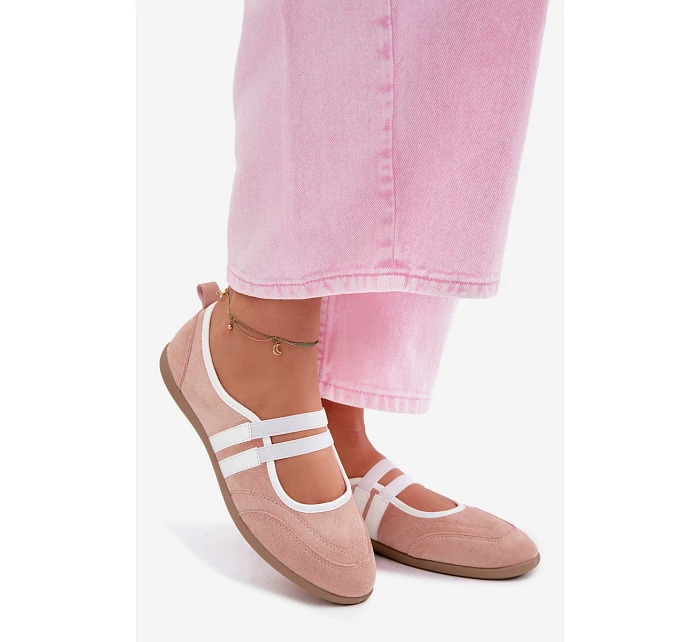Sportovní baleríny s elastickými pásky Růžové Donatella Sportovní baleríny s elastickými pásky Růžové Donatella