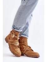 Dámské Kotníkové Boty Lu Boo Semišové s model 21516970 Camel Rock Girl - Boto Dámské Kotníkové Boty Lu Boo Semišové s model 21516970 Camel Rock Girl - Boto