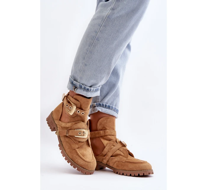 Dámské Kotníkové Boty Lu Boo Semišové s model 21516970 Camel Rock Girl - Boto Dámské Kotníkové Boty Lu Boo Semišové s model 21516970 Camel Rock Girl - Boto