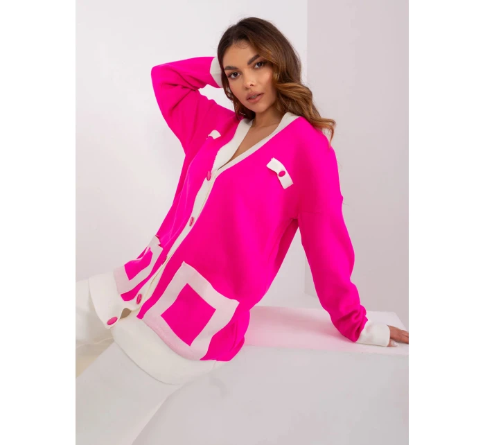 Dámský úpletový set BA KMPL 3017.76P Ecru s neon růžovou - FPrice